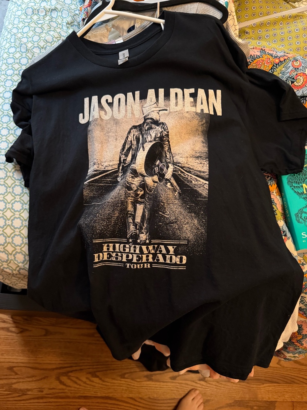Gildan Black Jason Aldean Highway Desperado Tour Tee